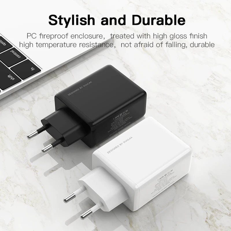 KUULAA Quick Charge 4 0 3 USB зарядное устройство 30 Вт QC3.0 PD Быстрая зарядка 2 разъем для