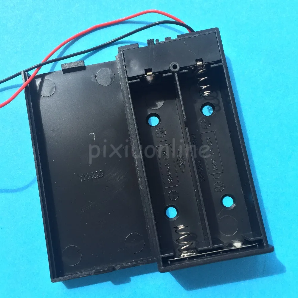 J420y Black Plastic Battery Junction Box Contain 2 18650 Battery With