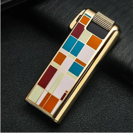 

Gas lighter,Honest multi-function cigar pipe LIGHTER oblique fire restoration ancient flame lighter with cigarette knife