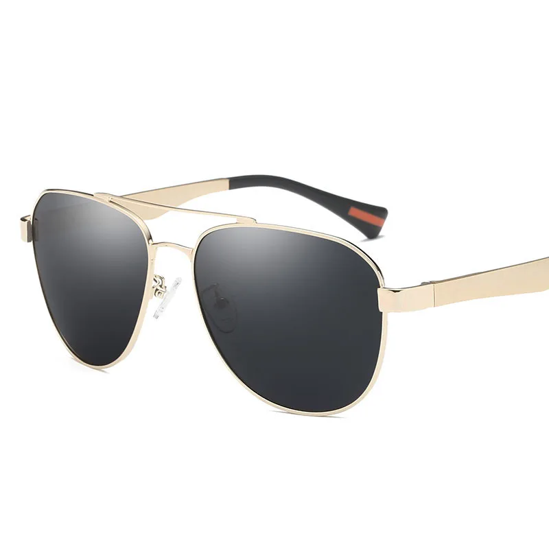 YSO мужские солнцезащитные очки винтажные Поляризованные UV400 алюминиевая рамка HD TAC линзы солнечные очки мужские пилот аксессуары для мужчин 3003 - Цвет линз: Gold-Black