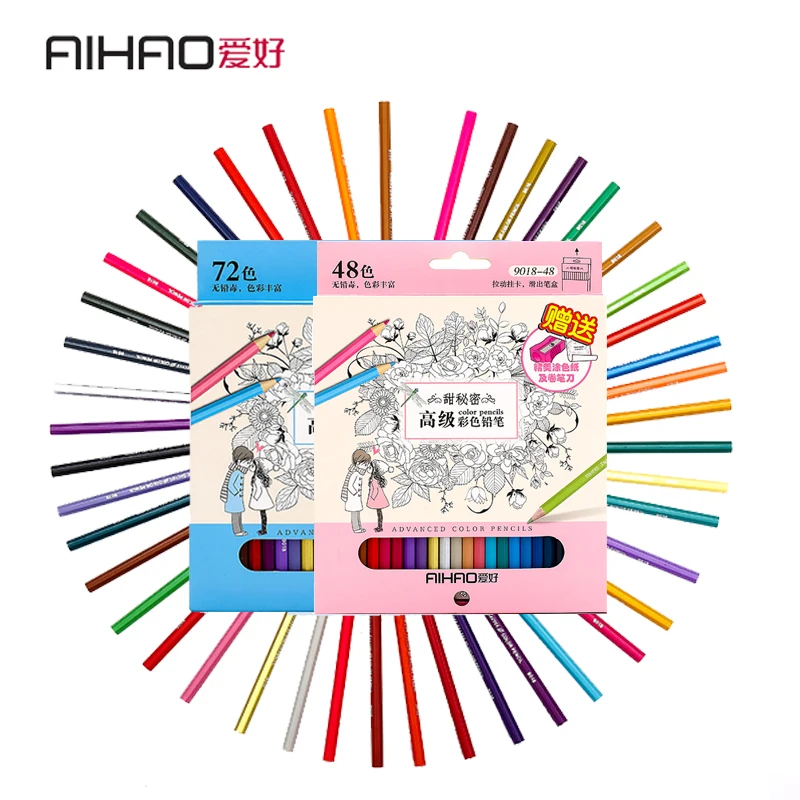 

48/72 Colored Pencils Professionals Artist Lapis De Cor Painting Oil Color Pencil For Drawing Sketch Art Supplies