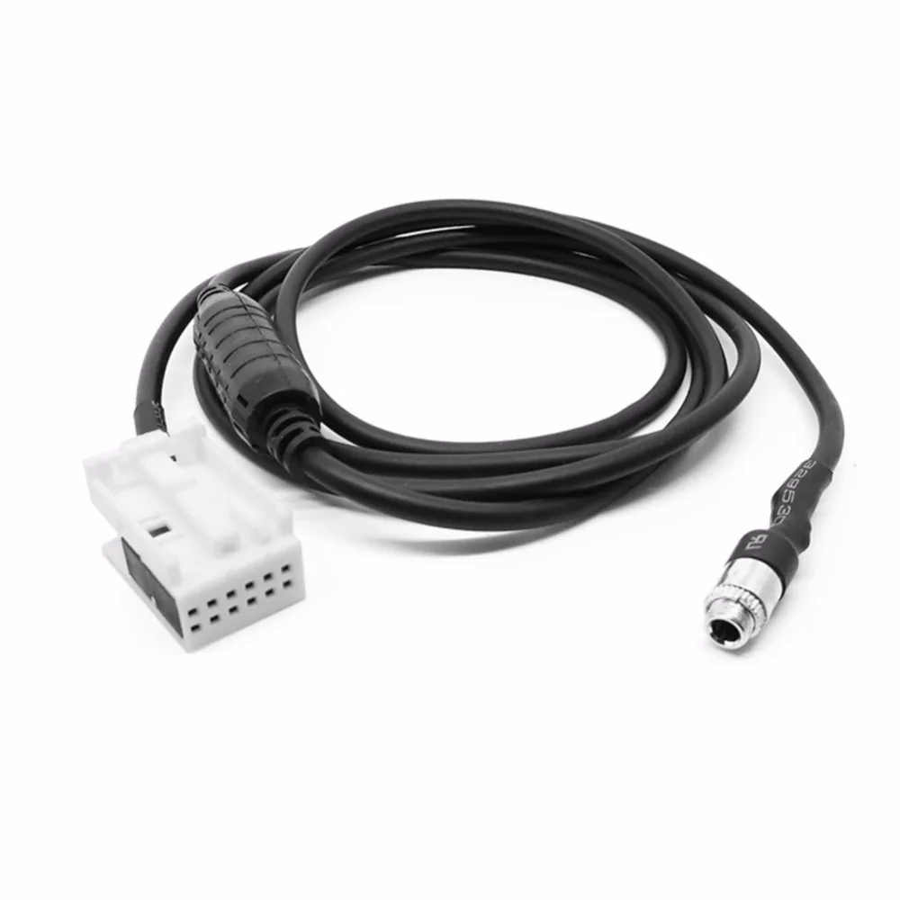 

Car AUX Audio Cable Line Connector with Resistor 1.5M 12 Pin for BMW E60 E61 E63 E64 E65 E66 E81 E82 E83 E87 E88 E90 E91 E92 E93