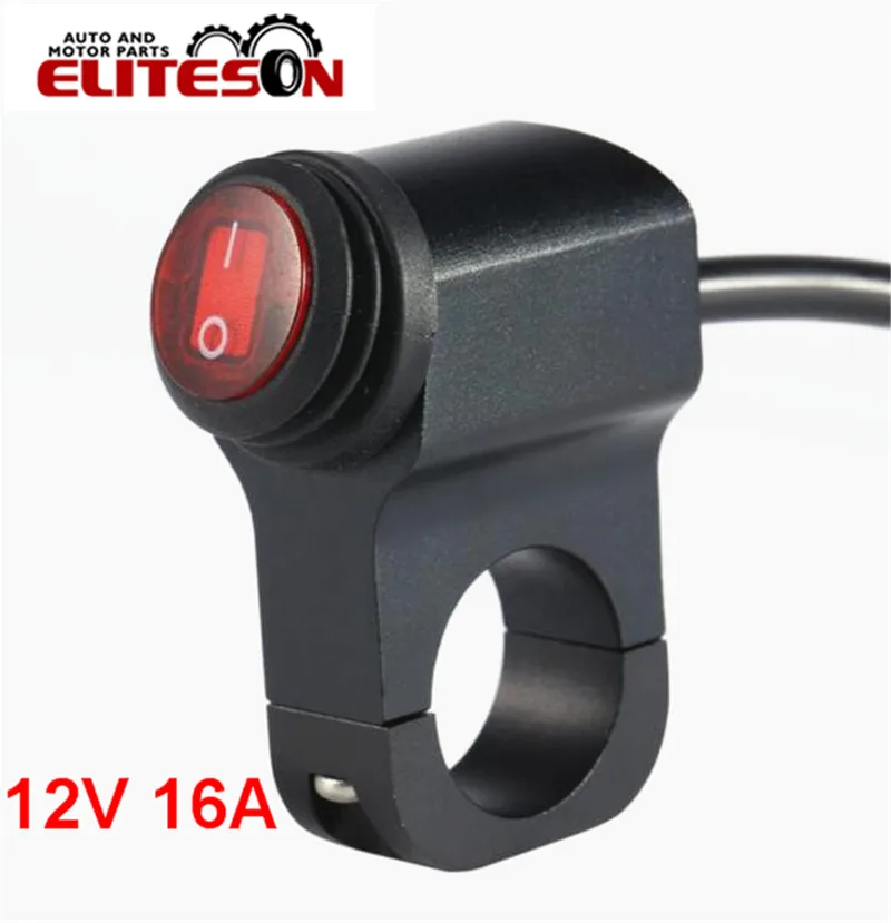 Eliteson 1 PC Motorcycle Switch 12V 16A Aluminum Alloy High Power Led