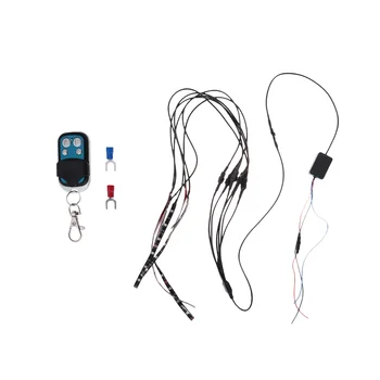 

1PC 6-in-1 Neon RGB IP65 Waterproof Multi-Color Lamp Strips Set with Remote Control Car accessories A20