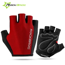 ROCKBROS Bicycle Gloves Fingerless Padded Half Finger Bike Gloves Outdoor Sport Gloves MTB Motorcycle Ciclismo Guantes