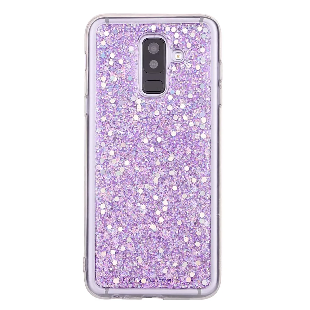 Роскошный блестящий Блестящий блестящий чехол для телефона samsung Galaxy S8 S9 Plus S7Edge Note 5 8 9 Блестящий Мягкий Прозрачный ТПУ чехол для телефона - Цвет: Purple