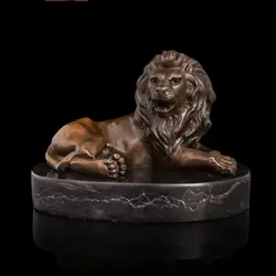 Искусство ремесла медные горячие продажи высокого качества скульптуры грандиозные лежа Бронзовая статуя льва китайские украшения для