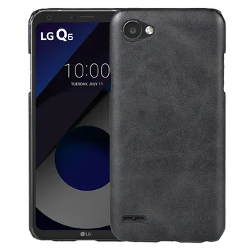 

10pcs/lot Free Shipping Luxury Leather Stick Back Cover Case For LG Q6