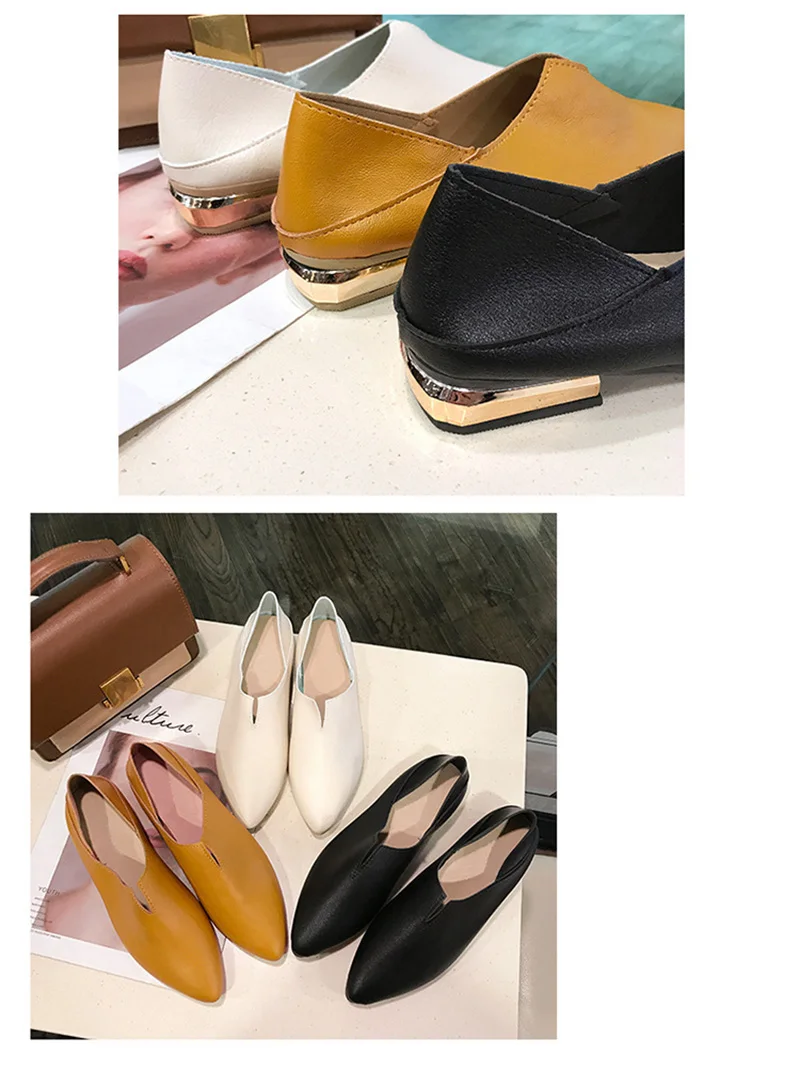 Женская обувь на плоской подошве; модная брендовая женская повседневная обувь; женская обувь из мягкой кожи; цвет черный, белый; YX946