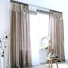 Горячая 3 цвета искусственный шелк ткань лазерная резка окна шторы