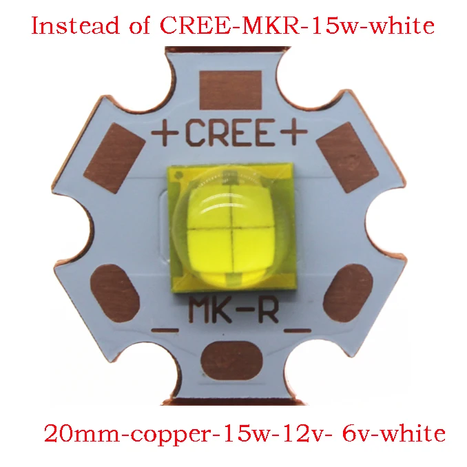 2 шт. ETI 6V 4Chips15W светодиодный излучатель вместо MKR MCE XHP50 холодный белый светодиод с