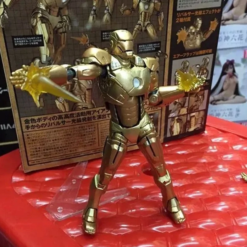 

SCI-FI Revoltech Series NO. 052 Iron Man Mark XXI MK 21 PVC Action Figure Collectible Model Toy 15.5cm KT3915