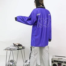 Осень Ретро студенческий значок, длинная футболка с лацканами, длинные и средней длины футболки