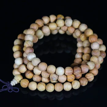 

Thuja Sutchuenensis Wood 8mm 108pcs Muitilayer Bracelet 100% Handmade Women Vintage Jewelry Natural Wooden DIY Bracelets for Men