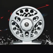 Катушка для нахлыстом 1/2 WT большая Серебряная/Черная алюминиевая Рыболовная катушка, JULY, 10