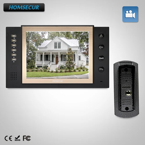 

HOMSECUR 8" Video Door Entry Security Intercom Electric Lock Supported TC041 + TM801R-B