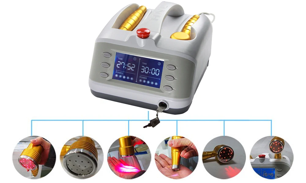 CE Healthcare Physiotherapy Professional Body Pain Relief Device Diode Low Level Cold Laser Therapy 2 Laser Probes Free Shipping