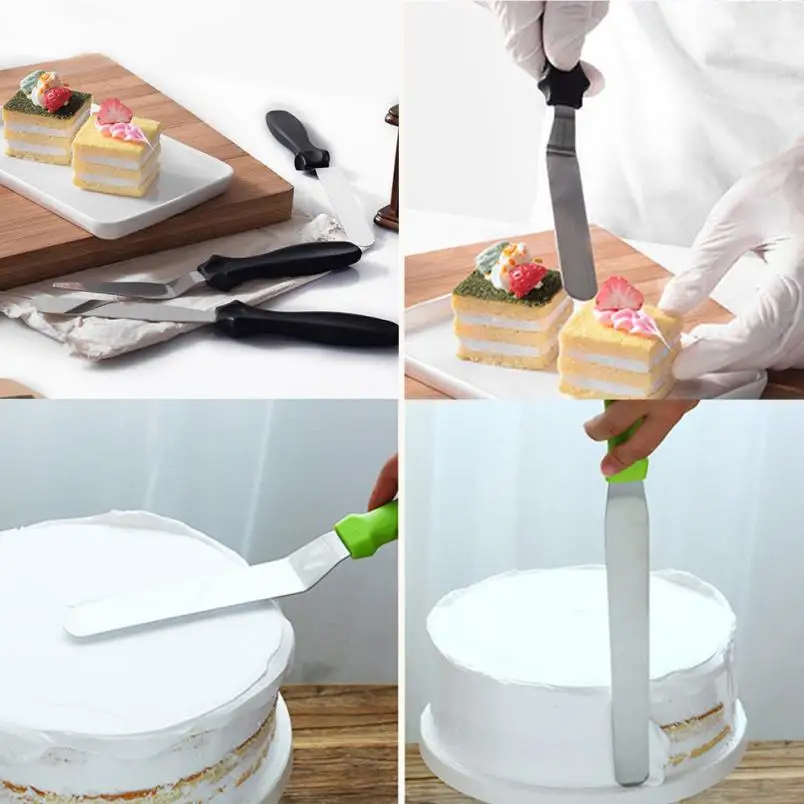Stainless Steel Butter Cake Cream Tool Spatula PP Plastic Handle Baking Mould  3.26