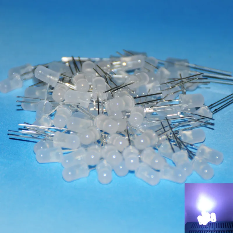 

1000pcs White LED Diode 5mm Diffused White Light Emitting Diodes Brightness 5 mm LED Diodo Diodi White Set Of LEDs
