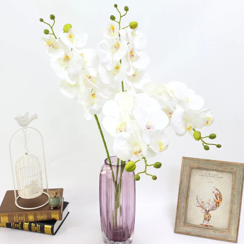 Artificial Orchid Flower 4 color Real Touch Artificial Butterfly Orchid flores artificial Wedding decoration home Festival Decor