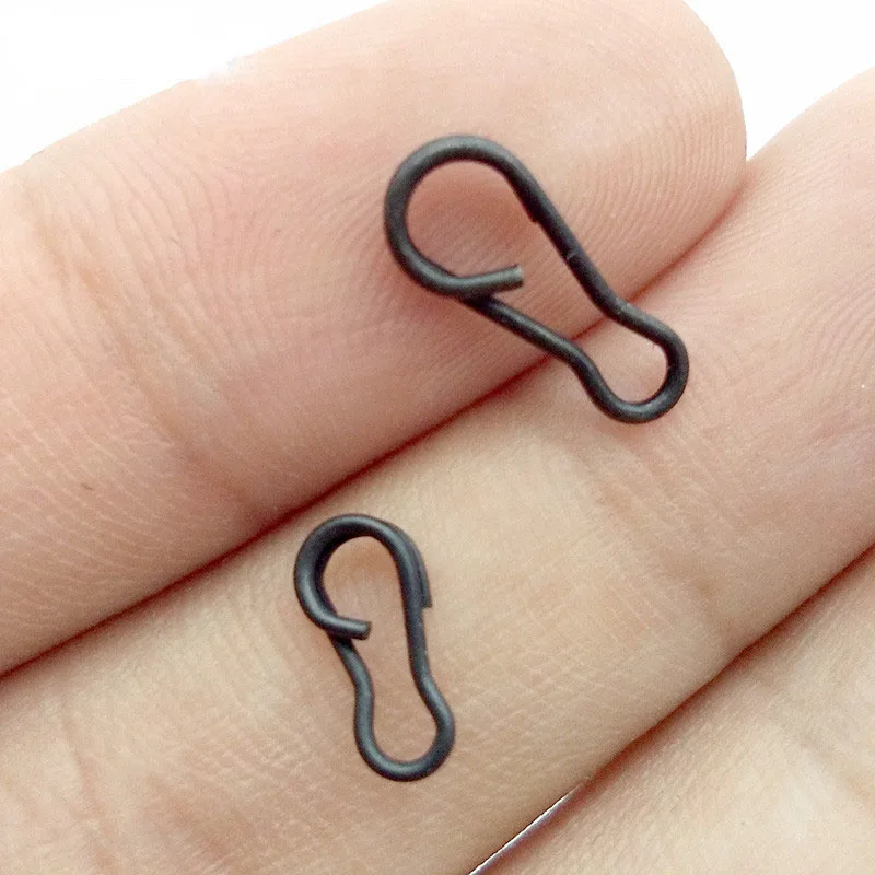 Hyaena-20pcs-Matte-Black-Carp-Fishing-Snaps-Clips-Connector-Carp-Rigs-Speed-Links-Single-Hook-B