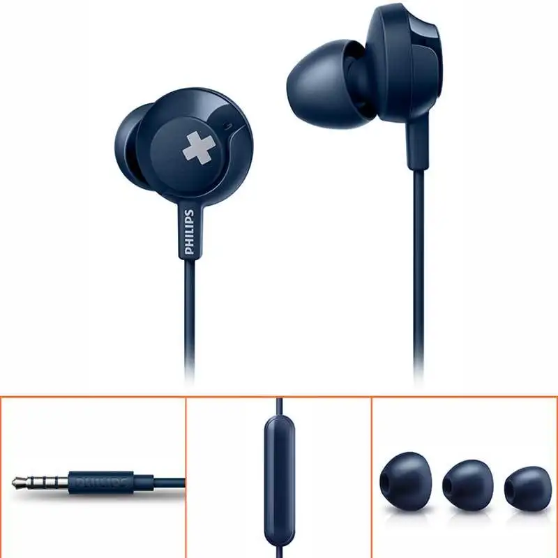 3 5 мм наушники вкладыши Наушники Philips SHE4305 с шумоподавлением гарнитура стерео бас