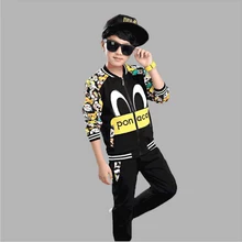 Meninos Roupas Definir Baseball Jacket + Pants Two-pieces Terno de Algodão de Manga Longa Traje Meninas Roupas Define Crianças Roupas conjuntos