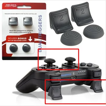 

ThumbStick Caps Joystick Grips & Dual Triggers Enhancements replacement For Sony PlayStation Dualshock 3 PS3 Controller Gamepad