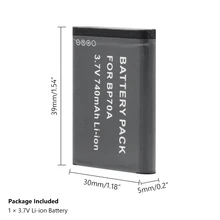 740 мА/ч, BP70EA-BP70A Перезаряжаемые Li-Ion Камера Батарея для SAMSUNG ES65 ES70 ES73 ES75 PL80 ST30 ST60 ST71 ST72 ST73 DV50 DV90