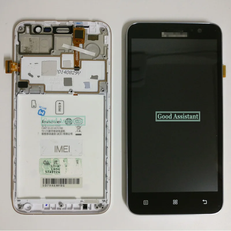 Высококачественный черный/белый ЖК-дисплей для Lenovo A8 A806 A808 A808t + дигитайзер
