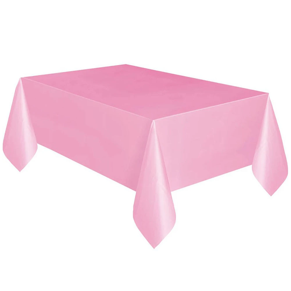 Fashion Solid Table flags Party Wedding Rectangle Disposable Table Cover home decoration coffee table stylish flag table runner - Цвет: Pink