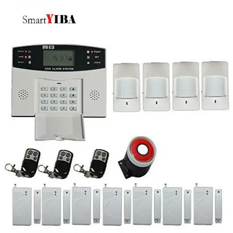 SmartYIBA охранной сигнализации системы GSM сенсор движения голосовые подсказки дома 2 г SIM GPRS SMS Push набора жилых сигнализации