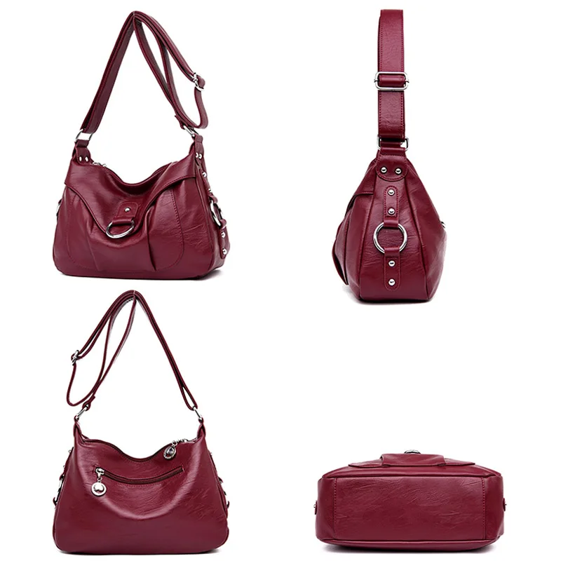 2018 Women Messenger Bags High Quality Leather Shoulder Bag Female Sac a Main Vintage Ladies Bag Crossbody Bags For Women Bolsas