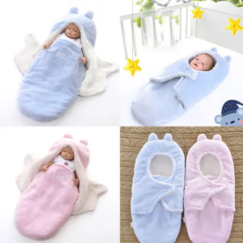 

New Newborn Infant Baby Boy Girl Blanket Bedding Winter Warm Swaddle Wrap Sleeping Bag