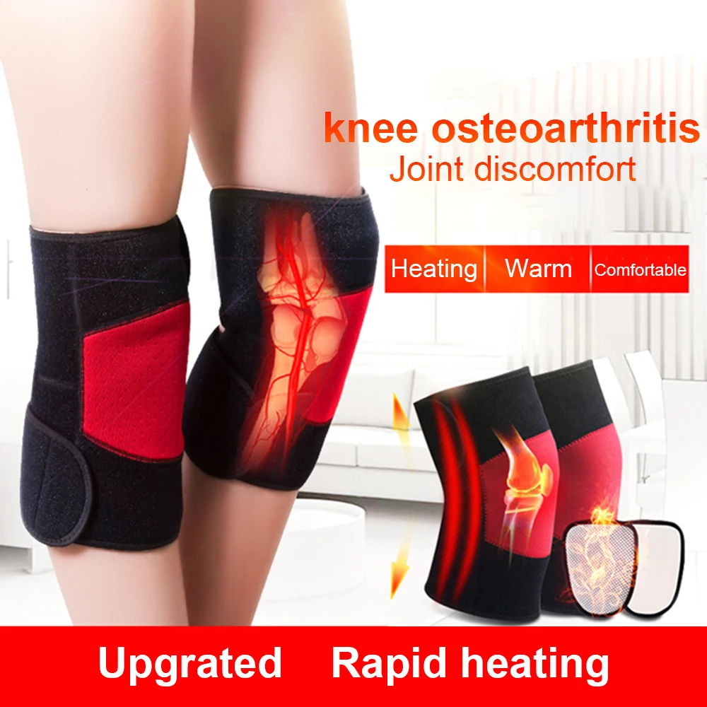 

Tourmaline Knee Pads Heating Massage Knee Support Brace Knee Protector Breathable Bandage Knee Brace Professional Body Massage>