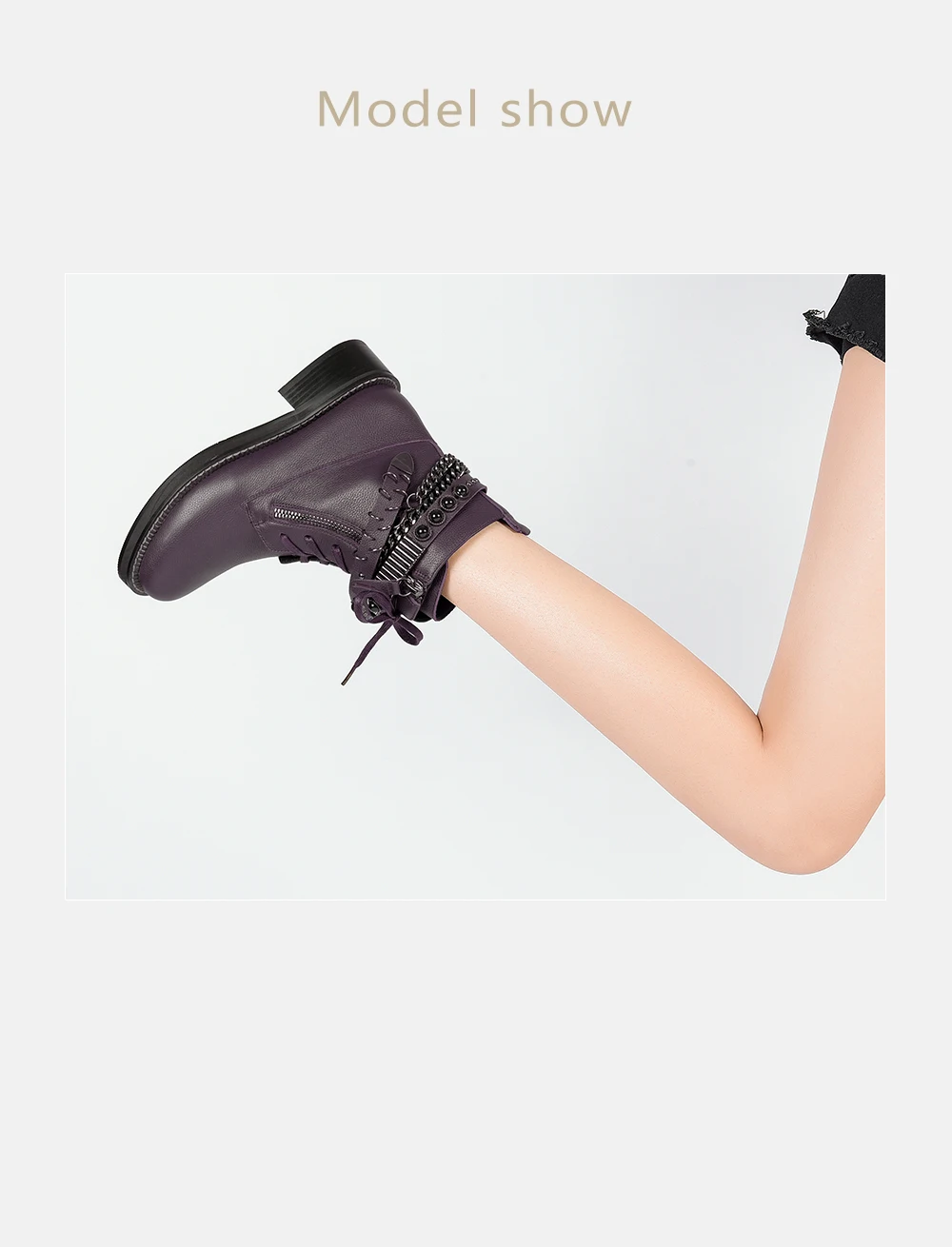 SOPHITINA/; модные женские ботинки в байкерском стиле; уникальная теплая обувь из натуральной кожи в стиле ретро с круглым носком; мягкие ботильоны с металлической цепочкой; M1