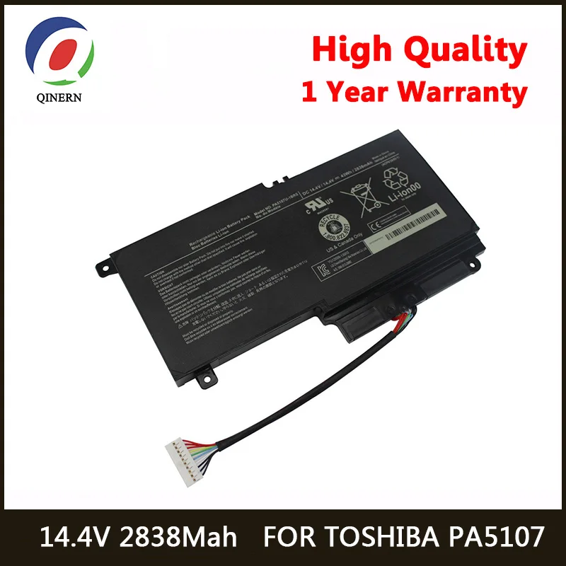 

2500mAh 14.8V PA5107 Battery Laptop Battery for Toshiba Satellite L45 L45D L50 L55 L55D L55t P50 P55 S55 Series