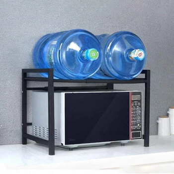 

Stainless Steel Kitchen Rack Microwave Oven Rack 2 Layer Storage Rice Cooker Multi-function Accessories Organizer Supplies