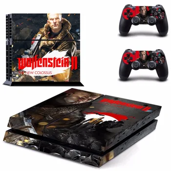 

Wolfenstein II The New Colossus PS4 Skin Sticker Decal For Sony PlayStation 4 Console and 2 Controllers PS4 Skins Sticker Vinyl