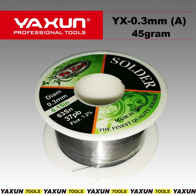 Высокое качество YAXUN паяльная проволока Оловянная проволока 0,3 мм 45 г канифоль ядро свинцовая Оловянная проволока