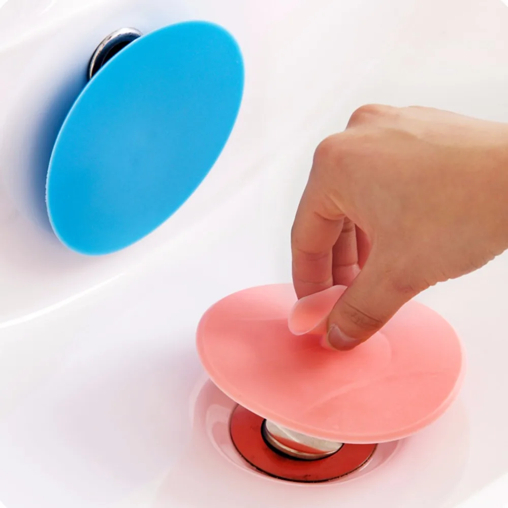 Tub Stopper Silicone Bathtub Stopper Drain Plug Sinks Hair Stopper Flat Cover CA 