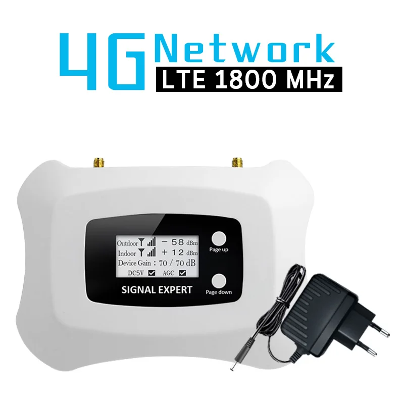 

4G LTE 1800 MHz Cellular Signal Repeater Band 3 LCD Display 70dB Gain 4G DCS 1800 Mobile Phone Signal Booster 4G LTE Amplifier