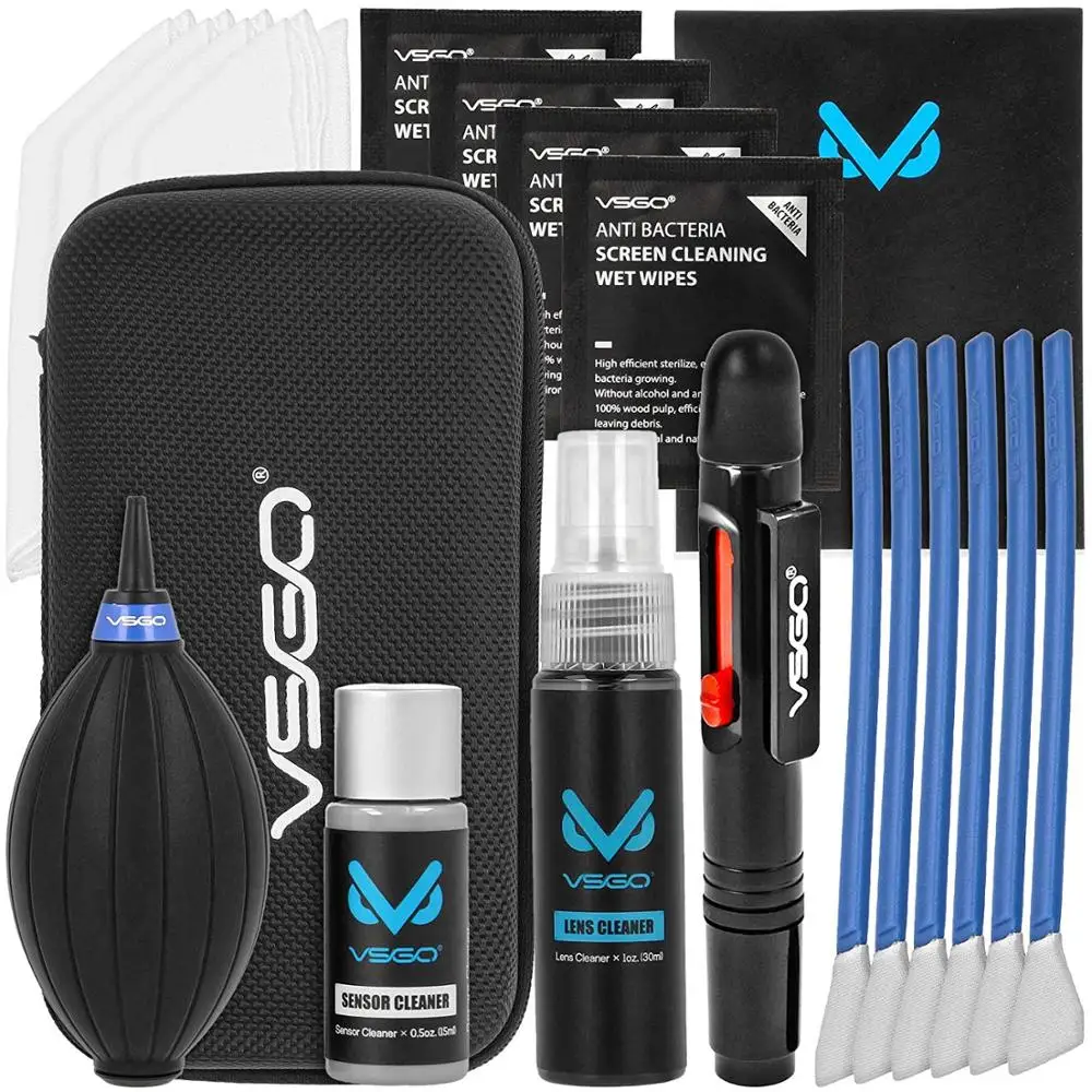 VSGO 20 in 1 Lens Cleaning Kit & Sensor Cleaning Kit DKL-20 for DSLR Digital Camera Sony / Fujifilm / Nikon / Canon SLR Cameras