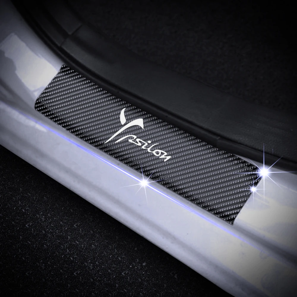 Для Lancia Ypsilon автомобиль порога протектор автомобильные аксессуары углеродного волокна дверная потертости защита дверей шаг Scratch наклейки
