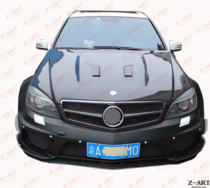 Z-ART широкий обвес для W204 real C63 AMG тюнинг обвес для W204 C63 AMG купе модифицированный обвес для W204 C63 AMG 2008-2010