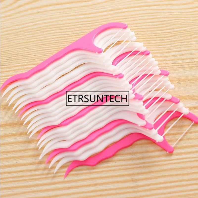 Escovar os Dentes Palitos de Plástico Dente Fio Dental Interdental Vara Palitos Floss Pick F1767 25 Pçs - Set 8 Fio dental elétrico