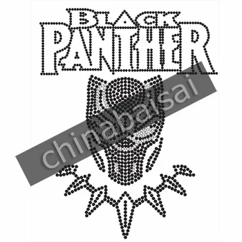 

The black panther head picture Rhinestone Transfer Motif Designs
