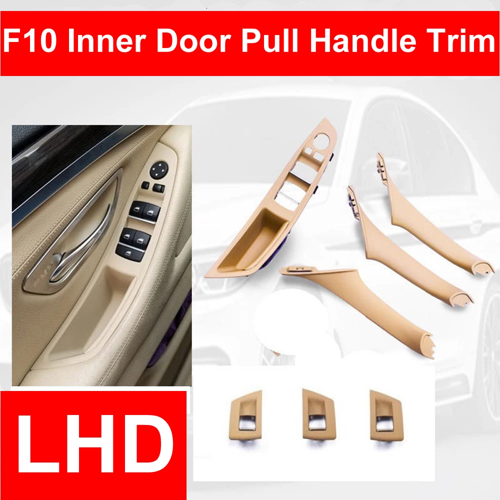 buy 7PCS Left Hand Drive LHD For BMW 5 series F10 F11 520 525 Gray Beige Black Car Interior Door Handle Inner Panel Pull Trim Cover