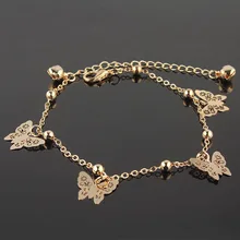 New Accessories Designer butterfly anklet bracelet women fashion beach foot chain girl love ankle bracelet on