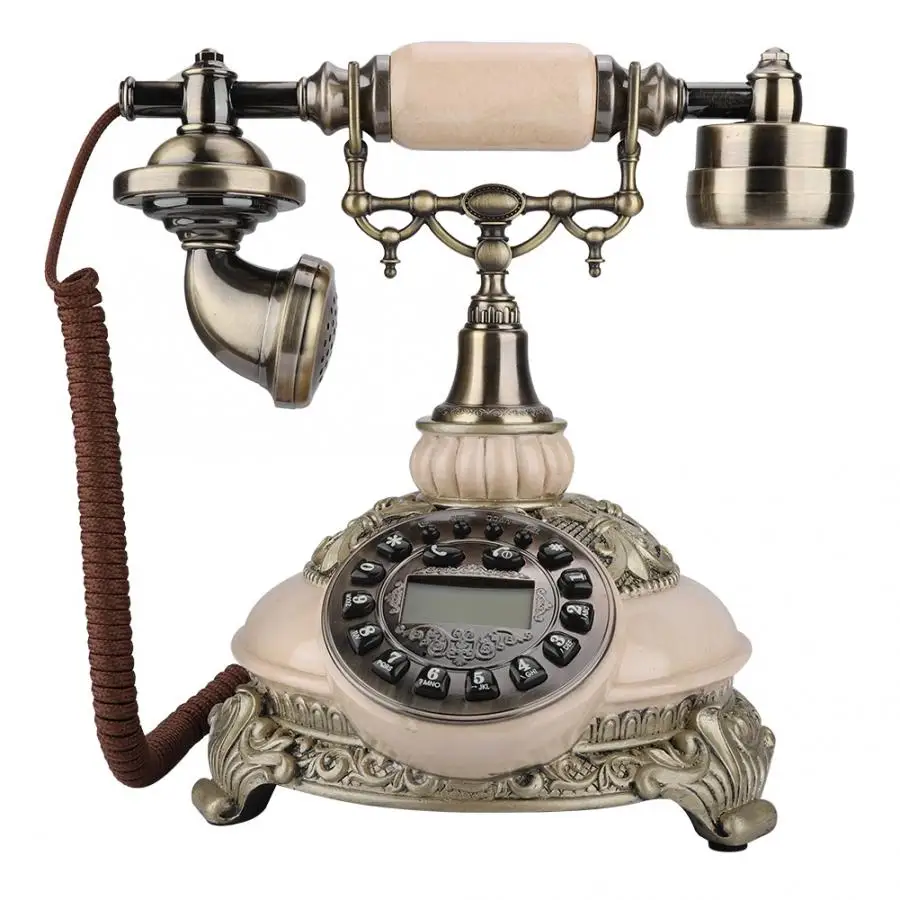 

Retro Telephone 8675H Wireless European Retro Card Telephone Marble Color US Plug 110-240V